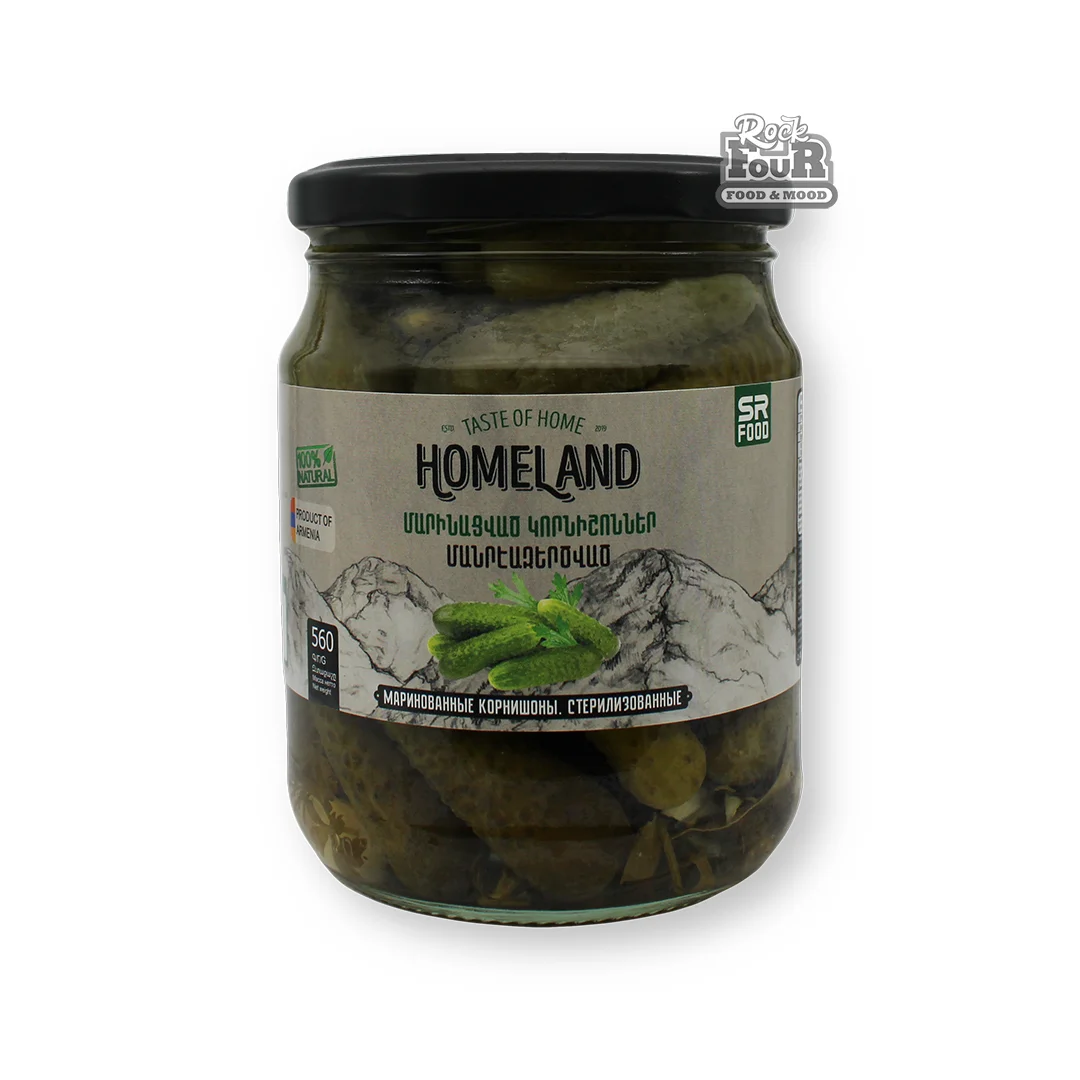 Pickled gherkins "Homeland" 560g
